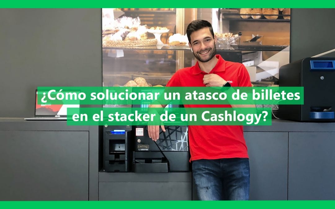 ¿Cómo solucionar un atasco en el stacker de billetes de Cashlogy?